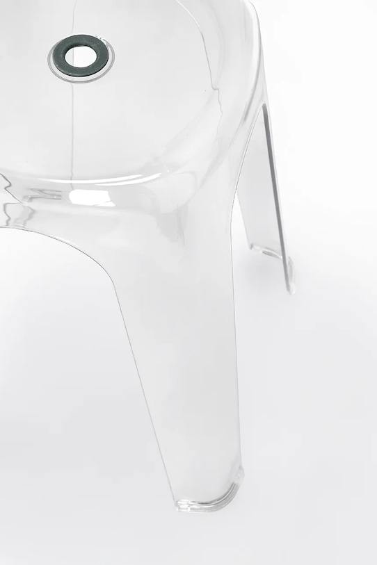 Salon i sypialnia Bizzotto stołek Sonny 34,5 x 34,5 x 46,5 cm 734526 transparentny