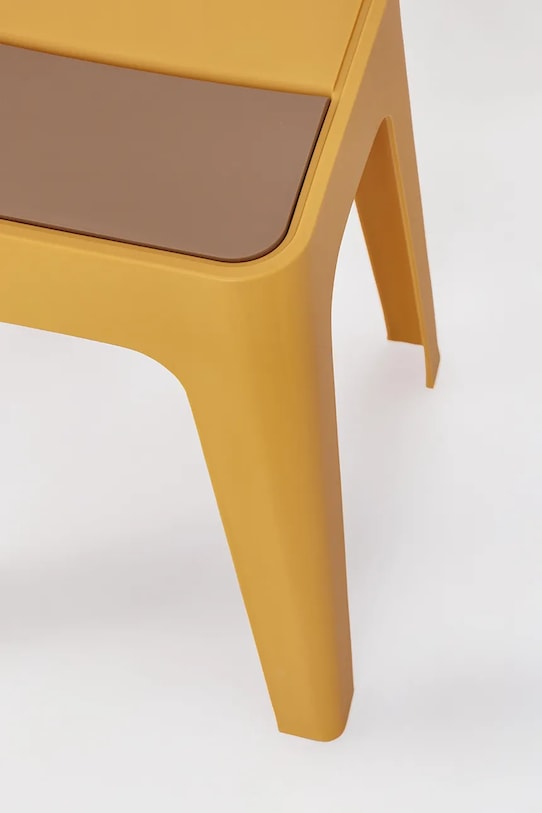 Salon i sypialnia Bizzotto stołek Hobbit 36,5 x 36,5 x 46,5 cm 734511 żółty