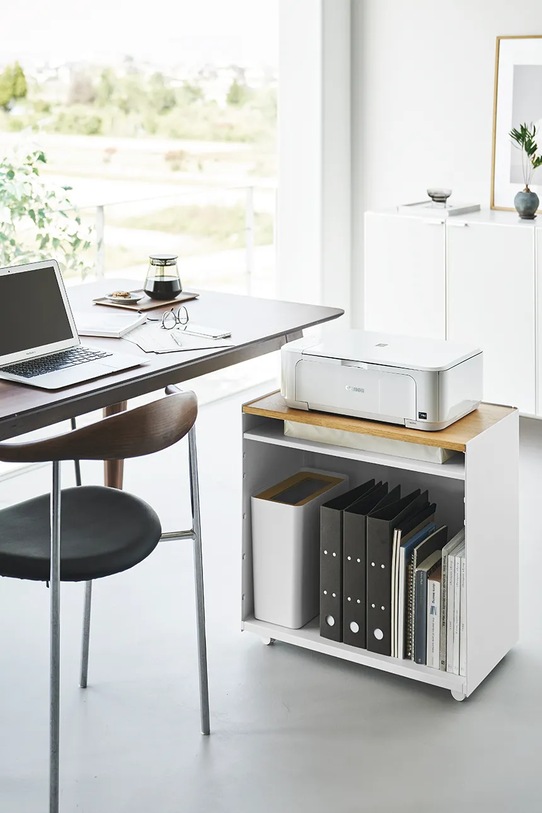 Вітальня та спальня Меблі на коліщатках Yamazaki Tower 60,3 x 35,3 x 59 cm 1424. білий