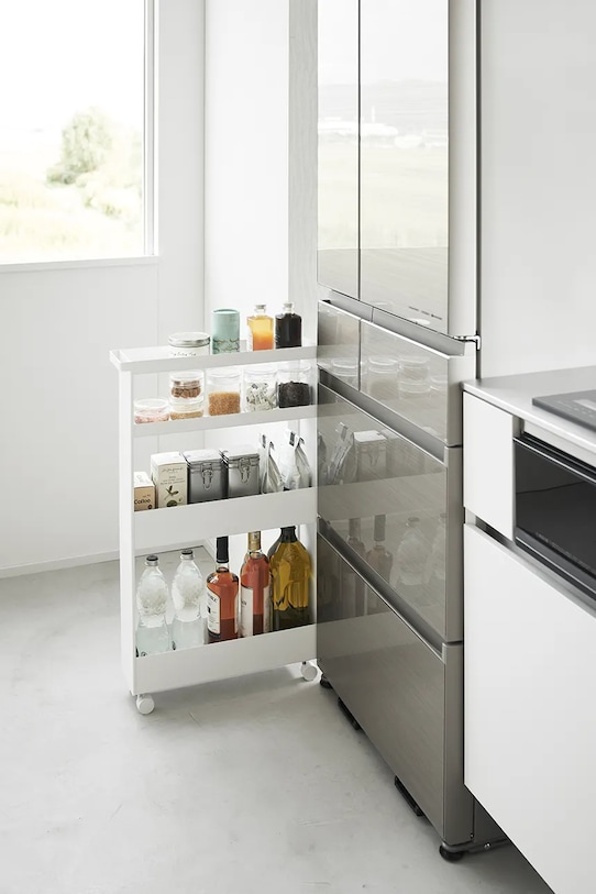 Полиця на коліщатках Yamazaki Tower Slim 13 x 48 x 80.5 cm білий 1806