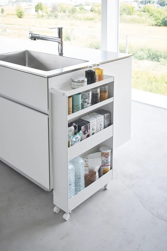 Полиця на коліщатках Yamazaki Tower Slim 13 x 48 x 80.5 cm 1806