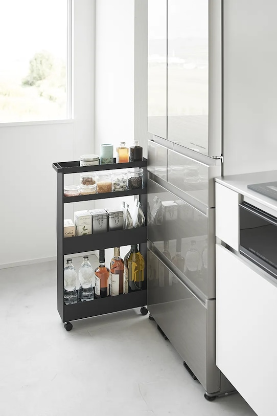 Полиця на коліщатках Yamazaki Tower Slim 13 x 48 x 80.5 cm чорний 1807