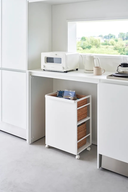 Yamazaki regał na kółkach Tower 42 x 32 x 60 cm 4810 biały AA00