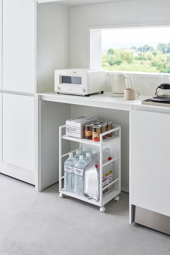 Yamazaki regał na kółkach Tower 42 x 32 x 60 cm biały 4810