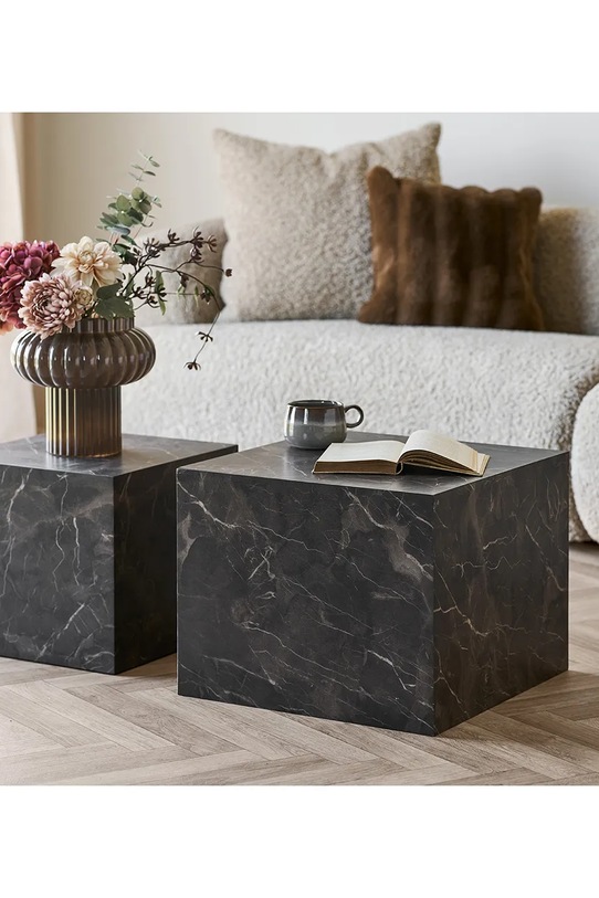 House Nordic stolik Prague 36 x 40 / 50 x 40 cm 2-pack 2102065 brązowy