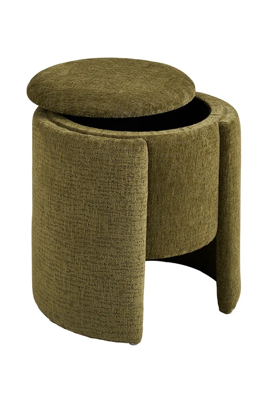 Salon i sypialnia House Nordic pufa Walsdorf 42 x 43,5 cm 1501160 zielony