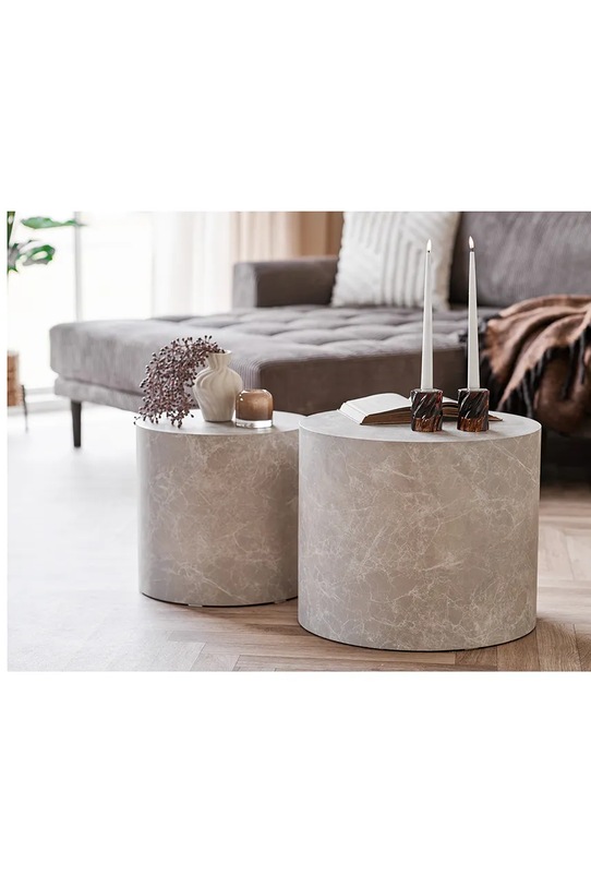 House Nordic stolik Prague 36 x 38 / 40 x 48 cm 2-pack 2102064 szary
