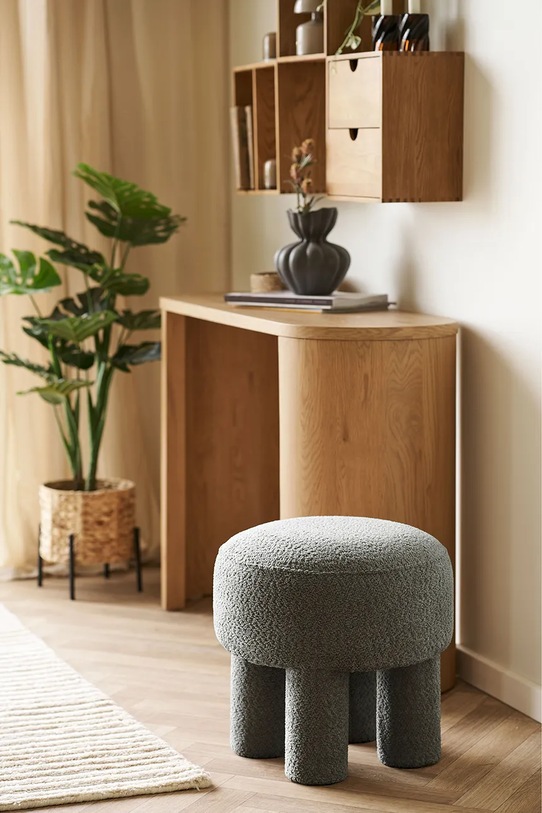 House Nordic pufa Canberra 43 x 43 cm szary 1501126