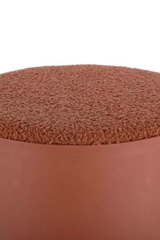 Salon i sypialnia Leitmotiv stołek Savor 44 x 46 cm LM2131OR pomarańczowy