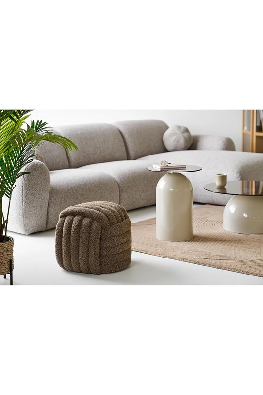 House Nordic pufa z materiału tekstylnego 48 x 48 x 43 cm brązowy 1501246