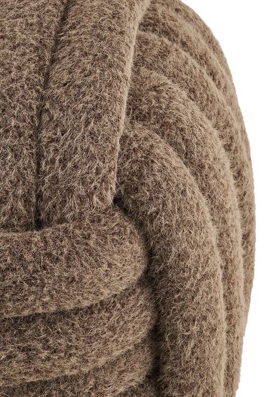 Salon i sypialnia House Nordic pufa z materiału tekstylnego 48 x 48 x 43 cm 1501246 brązowy