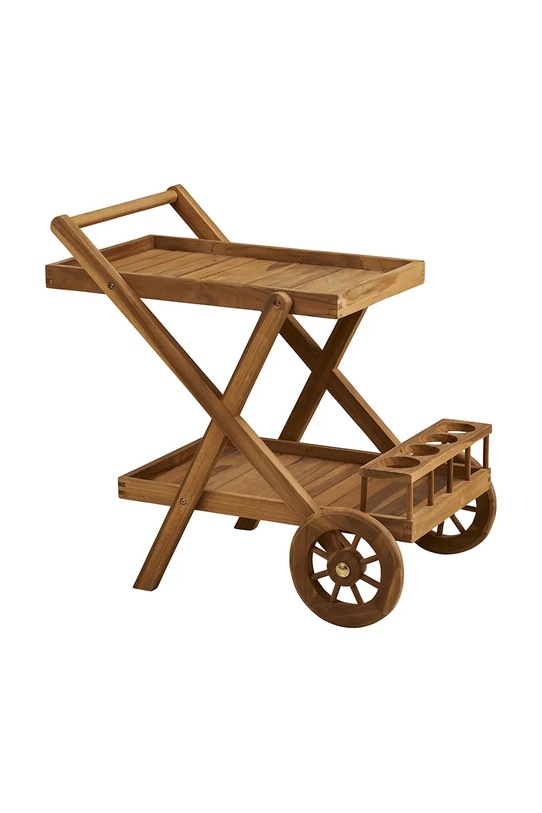 House Nordic mebel z kółkami z drewna teak 50 x 86 x 81 cm 3301500 beżowy AA00