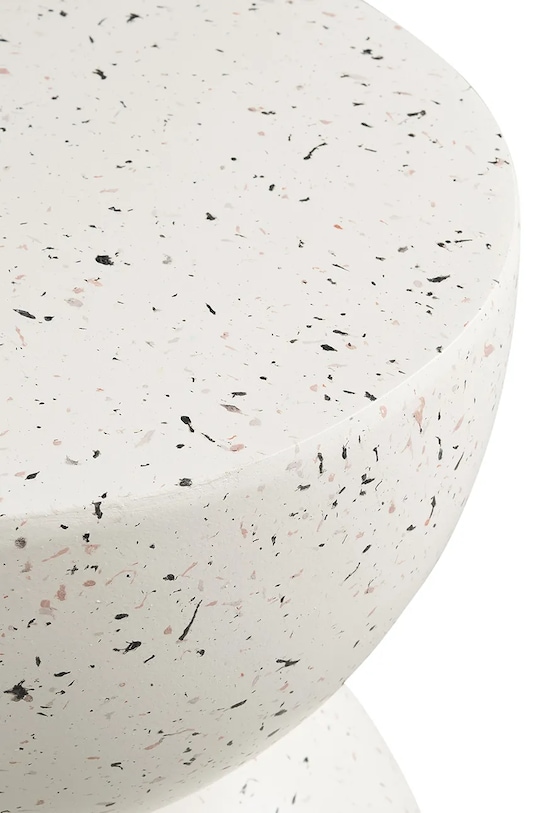 Salon i sypialnia House Nordic stolik z gliny 40 x 40 x 45 cm 7521010 biały