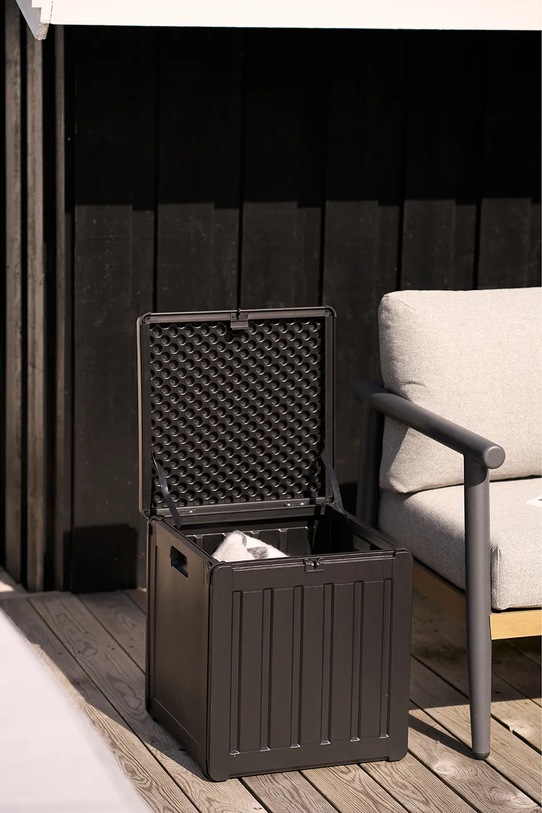 House Nordic pudło do przechowywania z tworzywa sztucznego 42,8 x 42,8 x 46,4 cm 7801145 czarny