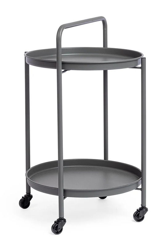 Bizzotto mebel z kółkami ze stali malowanej proszkowo 44,5 x 70 cm szary 804945