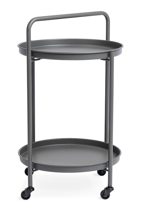 Bizzotto mebel z kółkami ze stali malowanej proszkowo 44,5 x 70 cm 804945 szary AA00