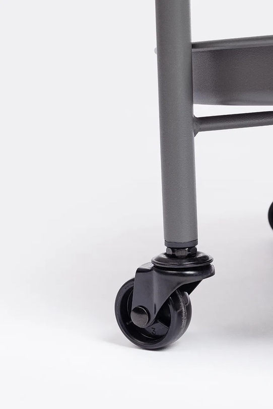 Bizzotto mebel z kółkami ze stali malowanej proszkowo 44,5 x 70 cm szary 804945