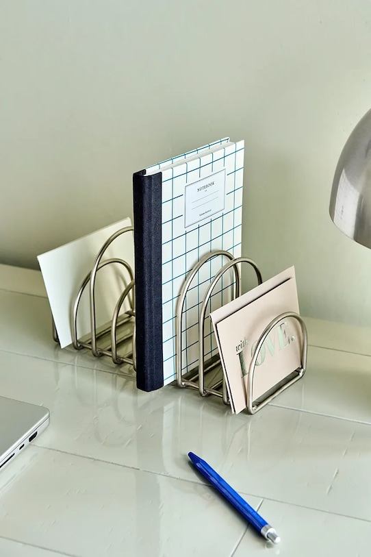 Salon i sypialnia House Doctor organizer na biurko HDPampi 24 x 10 x 12,5 cm 900000942 szary