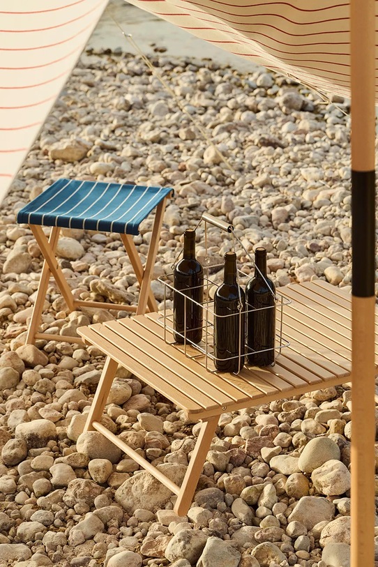 HAY stołek z drewna bukowego 46 x 40 x 37 cm AE971.E865 niebieski