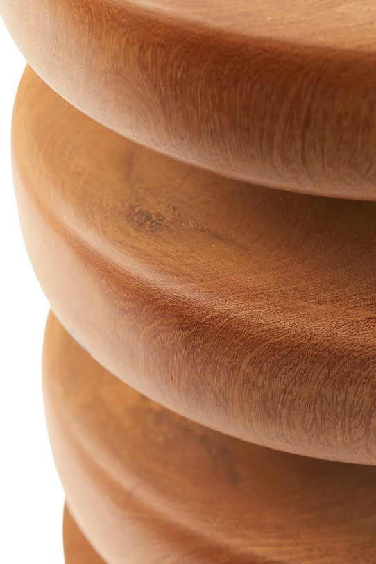 Salon i sypialnia Pols Potten stołek drewniany 34 x 45 cm 500.030.104 brązowy