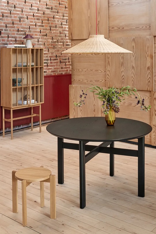 Hübsch stołek drewniany 45 x42 cm brązowy 881601