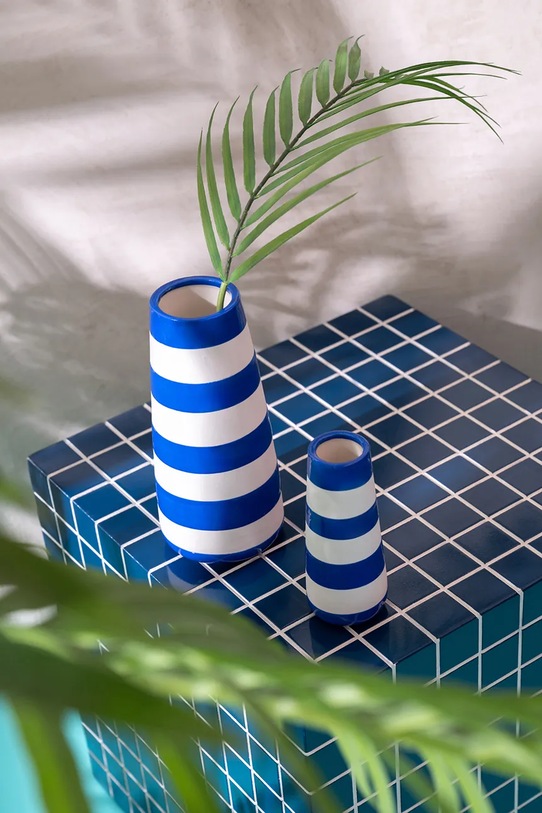 J-Line stolik kawowy drewniany niebieski 62398