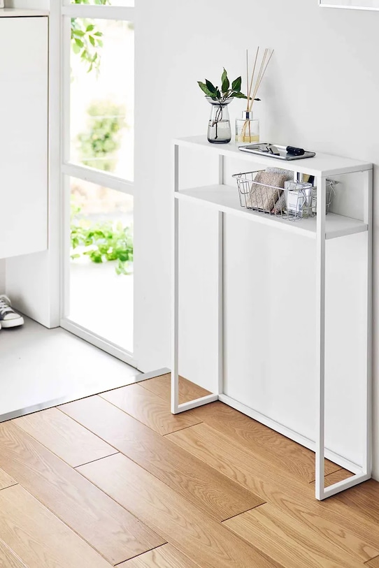 Yamazaki stolik konsolowy stalowy 60 x 18,2 x 80,2 cm 10393 biały AA00