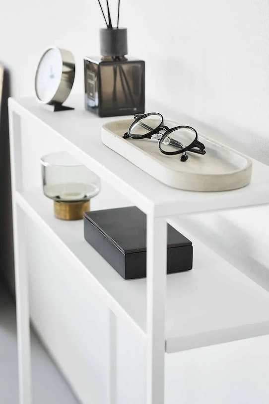 Yamazaki stolik konsolowy stalowy 60 x 18,2 x 80,2 cm 10393 biały