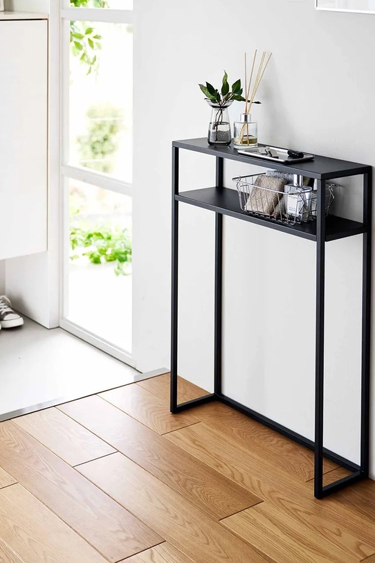 Yamazaki stolik konsolowy stalowy 60 x 18,2 x 80,2 cm 10394 czarny AA00