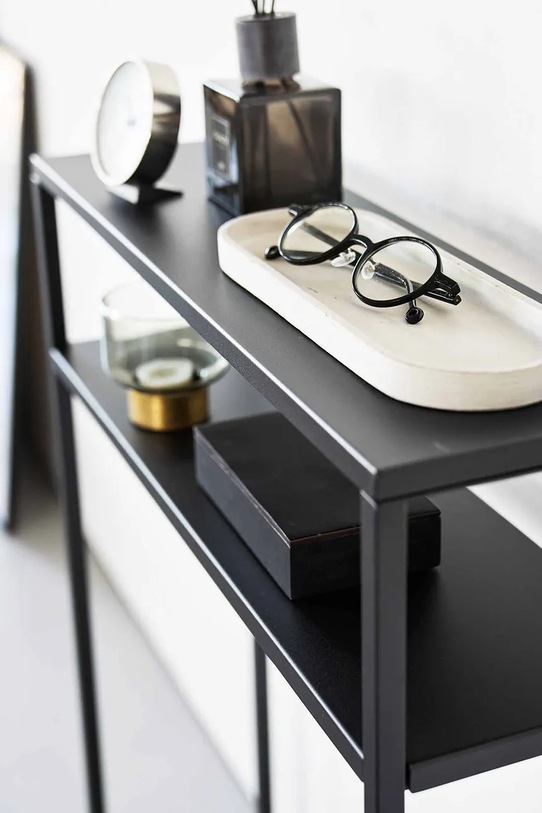 Yamazaki stolik konsolowy stalowy 60 x 18,2 x 80,2 cm 10394 czarny