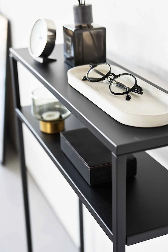 Yamazaki stolik konsolowy stalowy 60 x 18,2 x 80,2 cm 10394 czarny