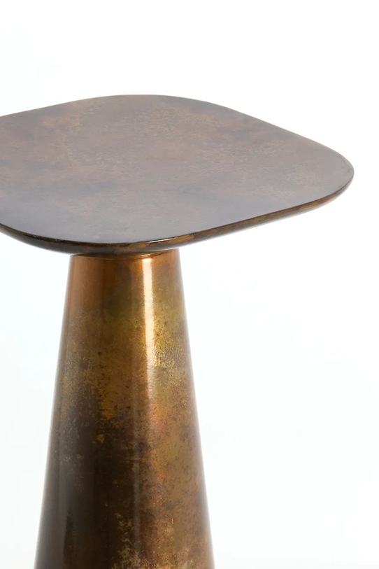 Light & Living stolik z metalu 28 x 28 x 53 cm 6797010 brązowy AA00