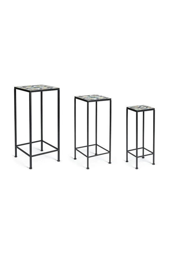 Bizzotto zestaw stolików ze stali malowanej proszkowo multicolor 806172