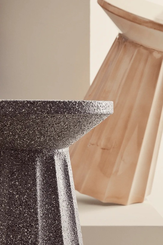 Salon i sypialnia Bizzotto stolik ze stali 30 x 46 cm 743000. szary