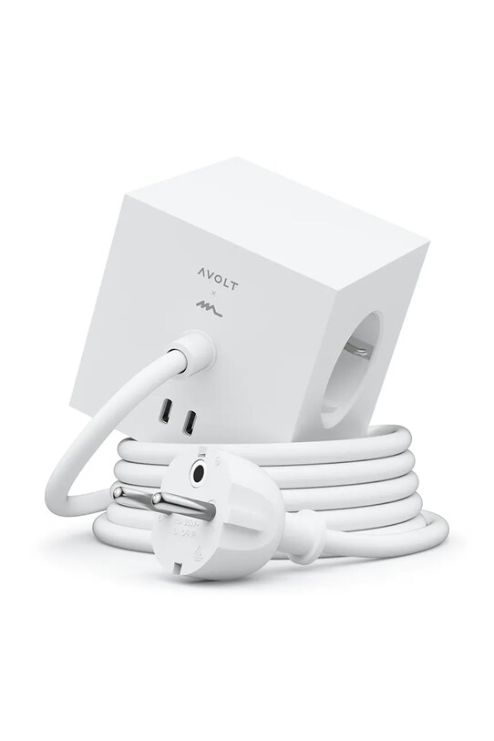 Avolt kostka ładująca magnetyczna Square 1, 3 m Opal White biały SQ1.EUFC30.30WH