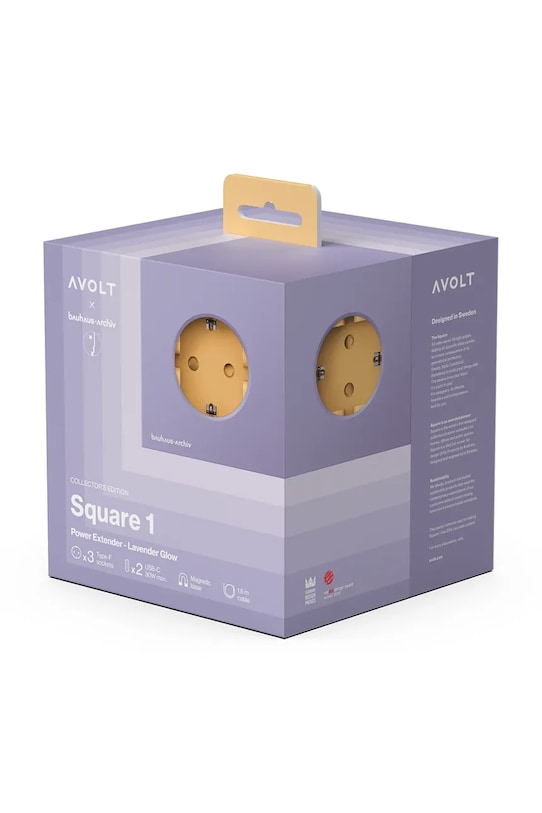 Avolt kostka ładująca magnetyczna Bauhaus-Archiv USB-C (30W) / 1.8m SQ1.EUFC20.18IN1 fioletowy AA00
