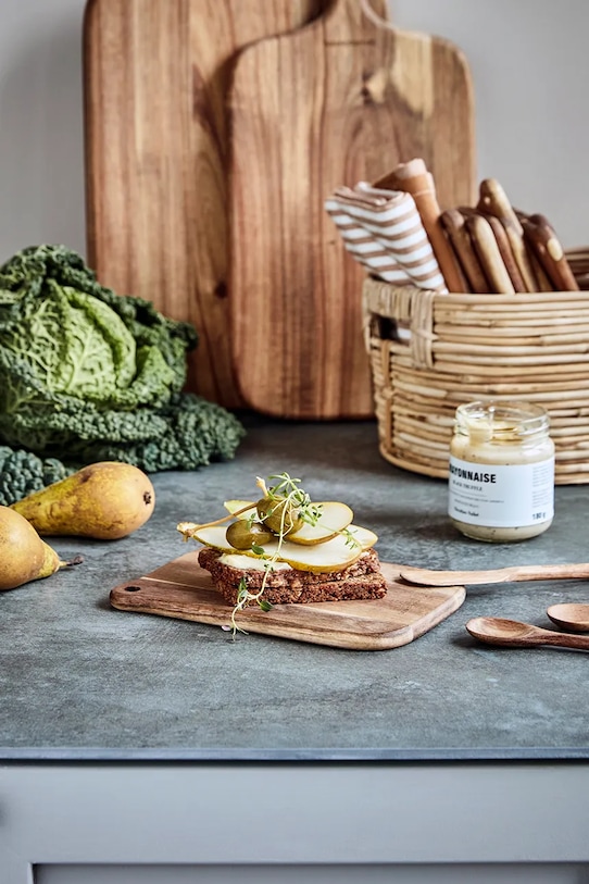 Kuchnia i bar House Doctor deski do krojenia Eya 13 x 18 cm 4-pack 206660000 brązowy