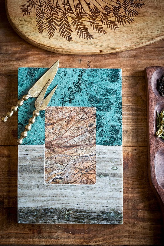 Bloomingville deska do krojenia marmurowa 30,5 x 2 x 20 cm multicolor 82068758