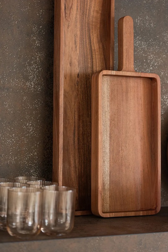 Kuchnia i bar J-Line deska do serwowania drewniana 57636 brązowy