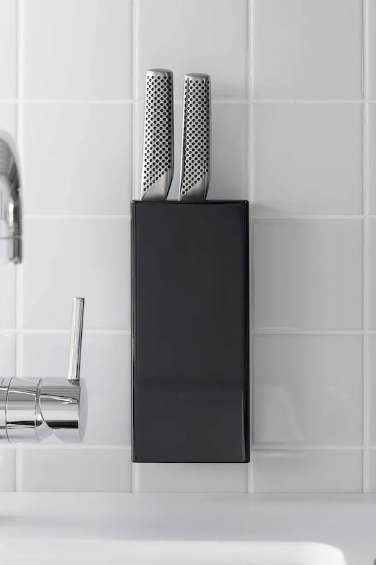 Kuchnia i bar Yamazaki uchwyt na noże stalowy 10 x 4 x 22 cm 2160 czarny