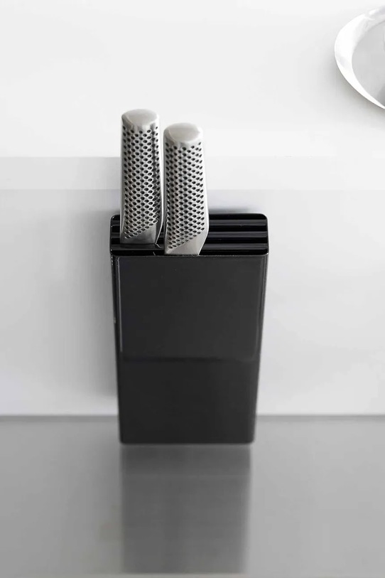 Yamazaki uchwyt na noże stalowy 10 x 4 x 22 cm czarny 2160