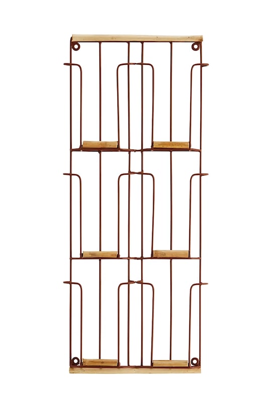 Настінний тримач для листівок Madam Stoltz 24 x 56 cm червоний 15032CPR