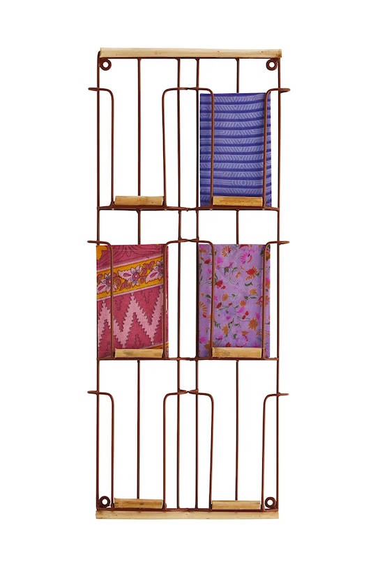 Настінний тримач для листівок Madam Stoltz 24 x 56 cm 15032CPR червоний AA00