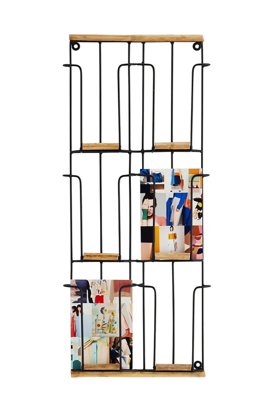 Madam Stoltz suport de perete pentru cărți poștale 24 x 56 cm 15032BL multicolor AA00