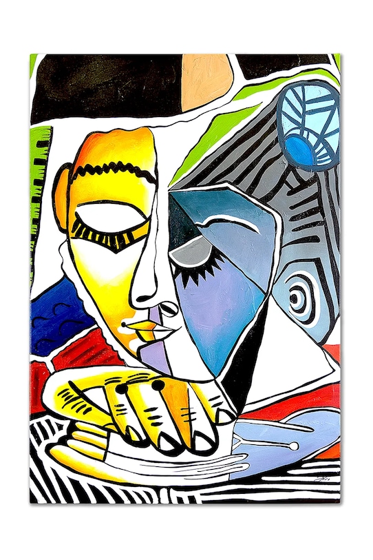 Reprodukce malovaná olejem home & lifestyle Hlava ženy, Pablo PIcasso vícebarevná 181631