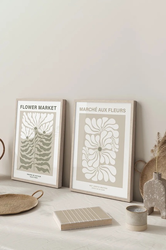 Σαλόνι και υπνοδωμάτιο Διακοσμητικό τοίχου σε κορνίζα home & lifestyle 1541201.24018 πολύχρωμο