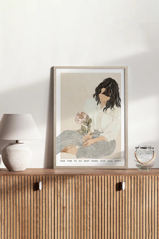 Σαλόνι και υπνοδωμάτιο Διακοσμητικό τοίχου σε κορνίζα home & lifestyle 1541201.23085 πολύχρωμο