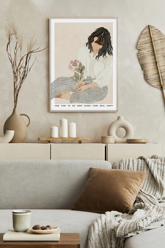 Διακοσμητικό τοίχου σε κορνίζα home & lifestyle πολύχρωμο 1541201.23085