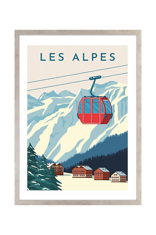 dekoracja ścienna w ramie 50 x 70 cm multicolor 1541201.5849