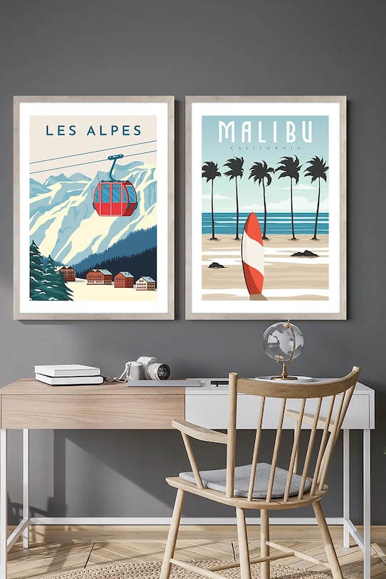 Salon i sypialnia dekoracja ścienna w ramie 50 x 70 cm 1541201.5849 multicolor